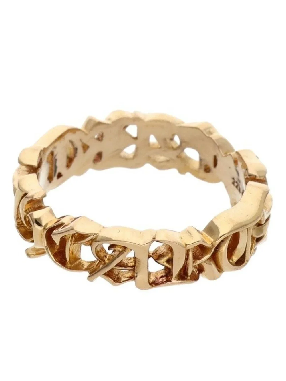 Chrome Hearts 22k Script Band Gold Ring